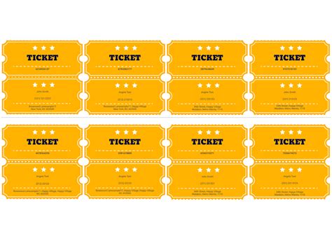 Free and customizable ticket templates for any event .
